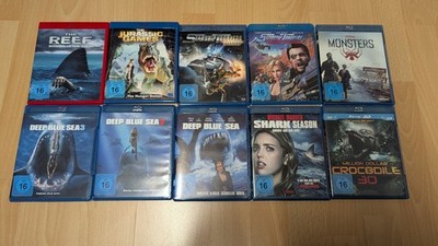 Filmsammlung, Konvolut, Tierhorror, Hai, Krokodil, (Film Paket H) 10 Filme