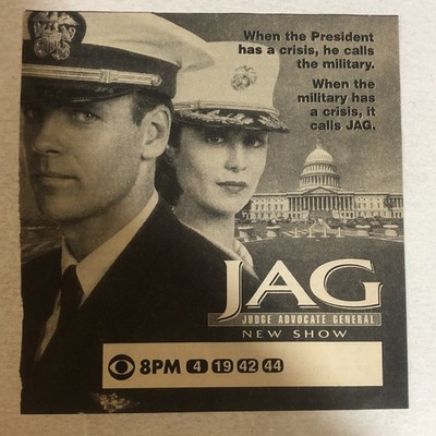 Jag Tv Series Vtg Print Ad David James Elliot Catherine Bell TPA18