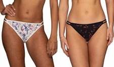 New 2 Pairs Vanity Fair Illumination String Bikini Panties Size 7 L NWT