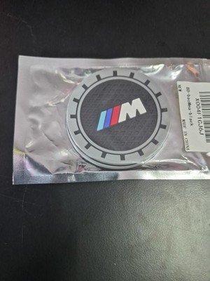 2PCS BMW Silicone Car Coasters   Non-Slip Recessed Interior Mats (2.75'')