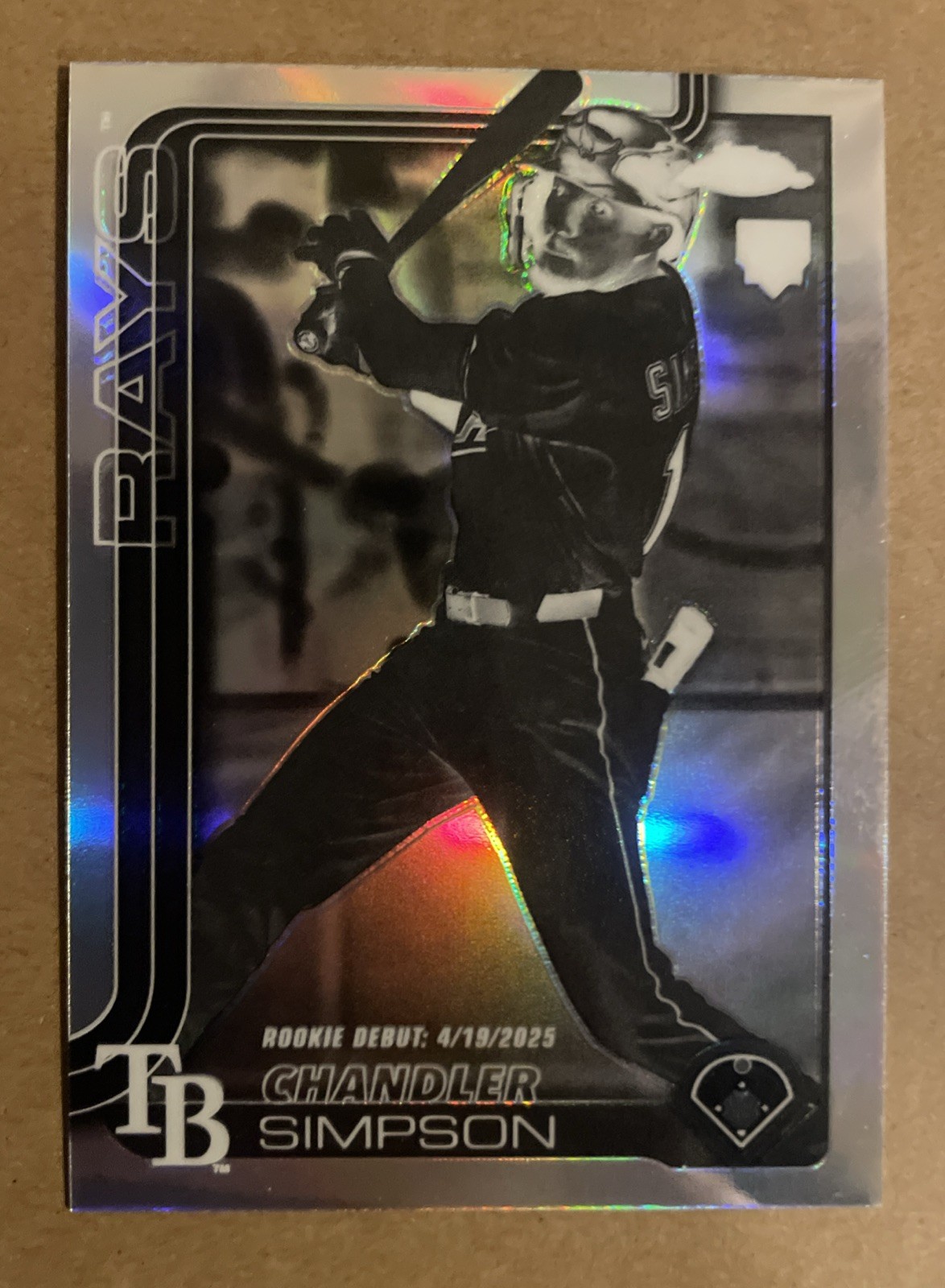 2025 Topps Chrome Update Chandler Simpson Rookie Debut RC NEGATIVE #USC-17