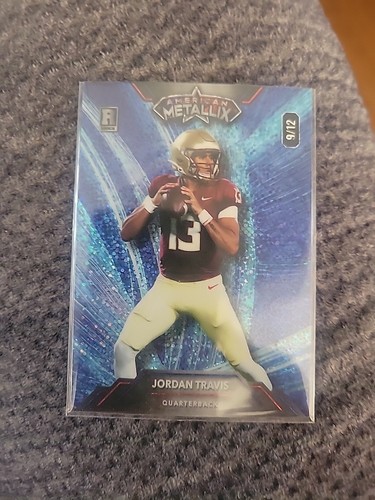 2023 WILD CARD AMERICAN METALLIX RC JORDAN TRAVIS BLUE Dots 9/12 SP - Picture 1 of 4