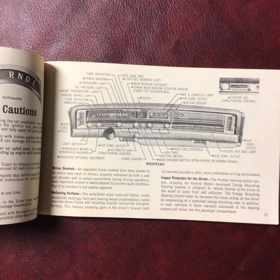 Pontiac GTO 1968 Firebird Tempest Grand Prix Bonneville manual original del propietario todo Foto 4 de 4