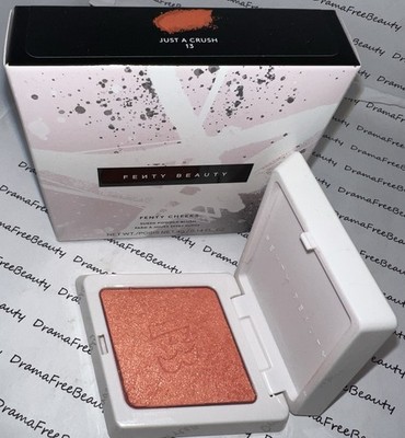 Fenty Beauty Cheeks Suede Powder Blush ~ 13 JUST A CRUSH ~ Golden Tangerine BNIB