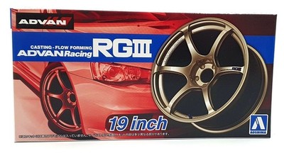 Aoshima Maßstab 1:24 05329 - ADVAN Racing RGIII 19' Wheels & Tyres Set #34