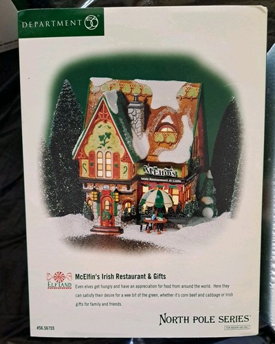 Dept 56 North Pole Series "McElfin's Irish Restaurant & Gifts" # 56755