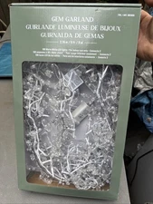 9’ LED Gem Garland, Warm White Christmas Xmas Holiday CPG