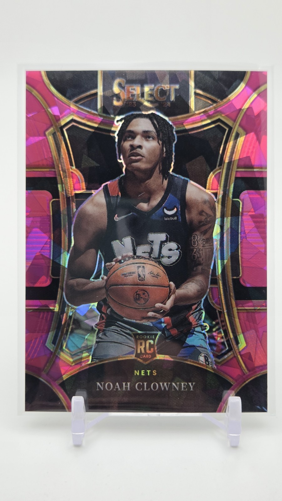 2023-24 Select Basketball Noah Clowney Mezzanine Pink Ice /99 Nets