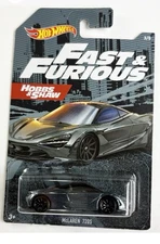2019 Hot Wheels Fast & Furious 3/5 Dark Gray McLaren 720S 1:64 Scale Diecast Car