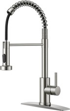 Brushed Nickel Kitchen Sink Faucet with Pull Down Spray 1 Pc