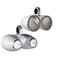 Kicker 12KMTEDW Pair of Dual 6.5" Wake Tower/Roll Bar Speaker Enclosures, White