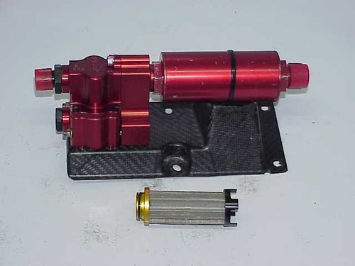 Waterman Cable Driven Fuel Pump with Peterson Fuel Filter & Carbon Fiber Bracket
