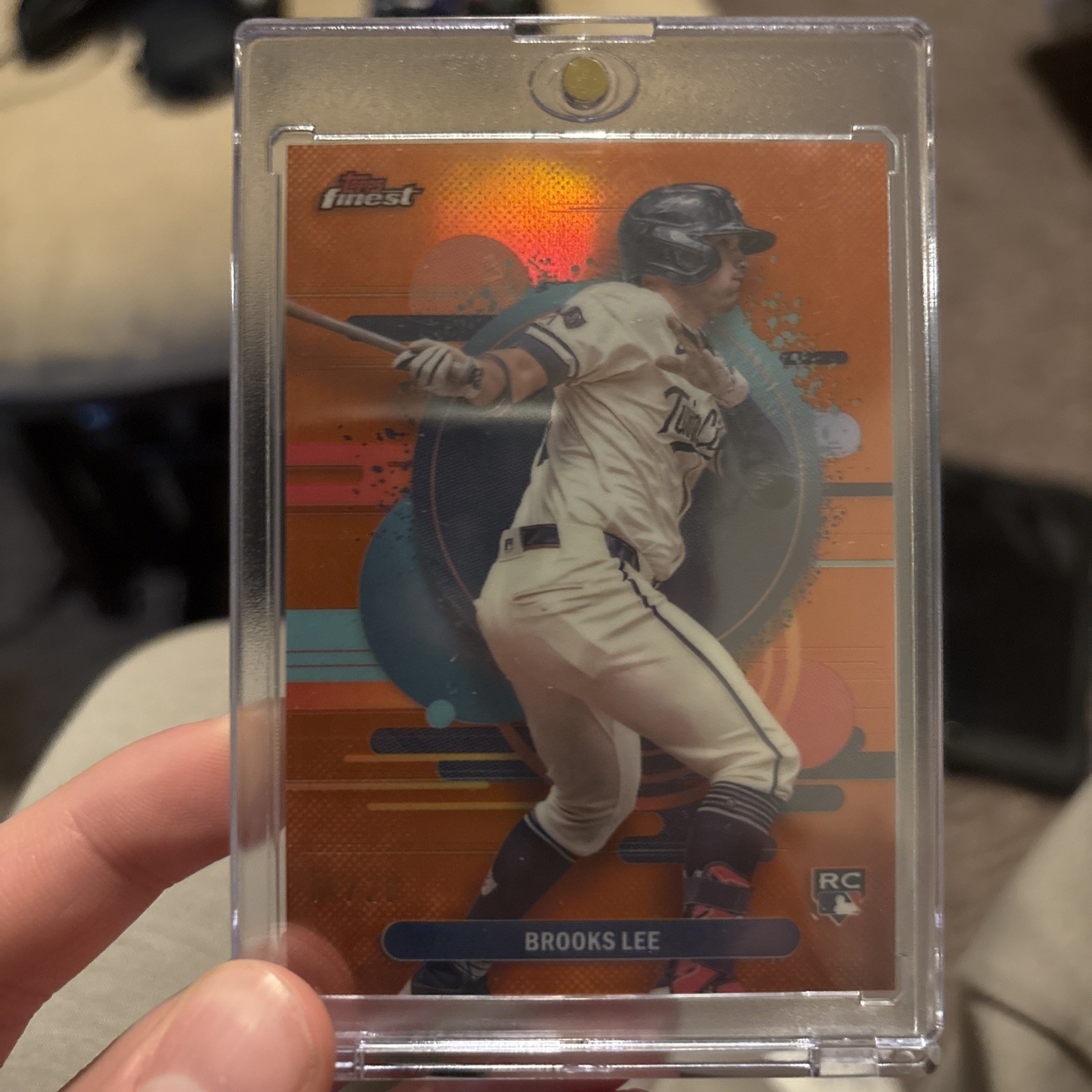 2025 Topps Finest Brooks Lee Orange Rookie /20 Uncommon #163