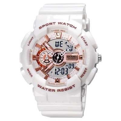 Men s Dual Display Digital Sport Watch LED Waterproof Alarm Chrono US