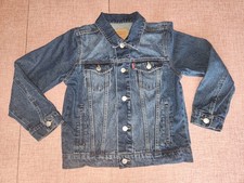 Levis Big Kids Blue Button Down Jean Denim Trucker Jacket Small / 8/10 Yrs