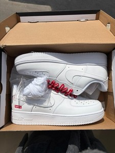 Nike Air Force 1 Low Supreme White | eBay