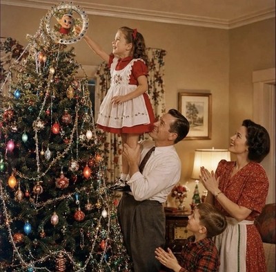 VTG Elf Pixie Circle of Light Blinking Christmas Tree Topper Wreath 1950s Rubber