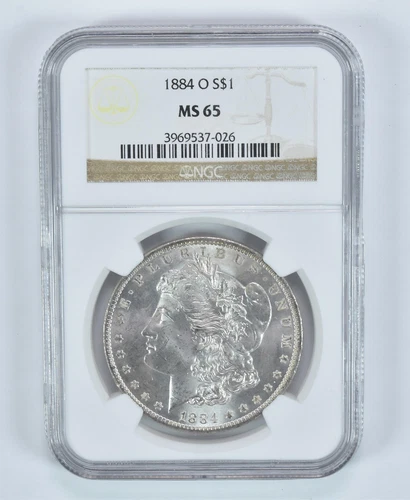 1884-O Morgan Silver Dollar MS65 NGC Brown Label *6784