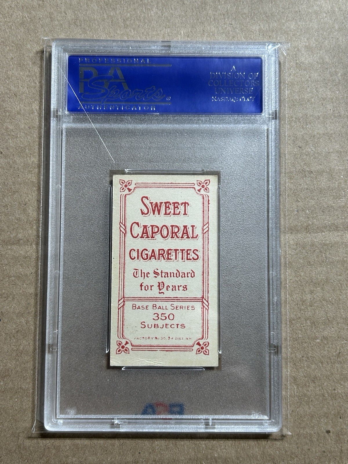 1909-11 T206 BILLY CAMPBELL SWEET CAPORAL 350/30  PSA 5 EX view 2