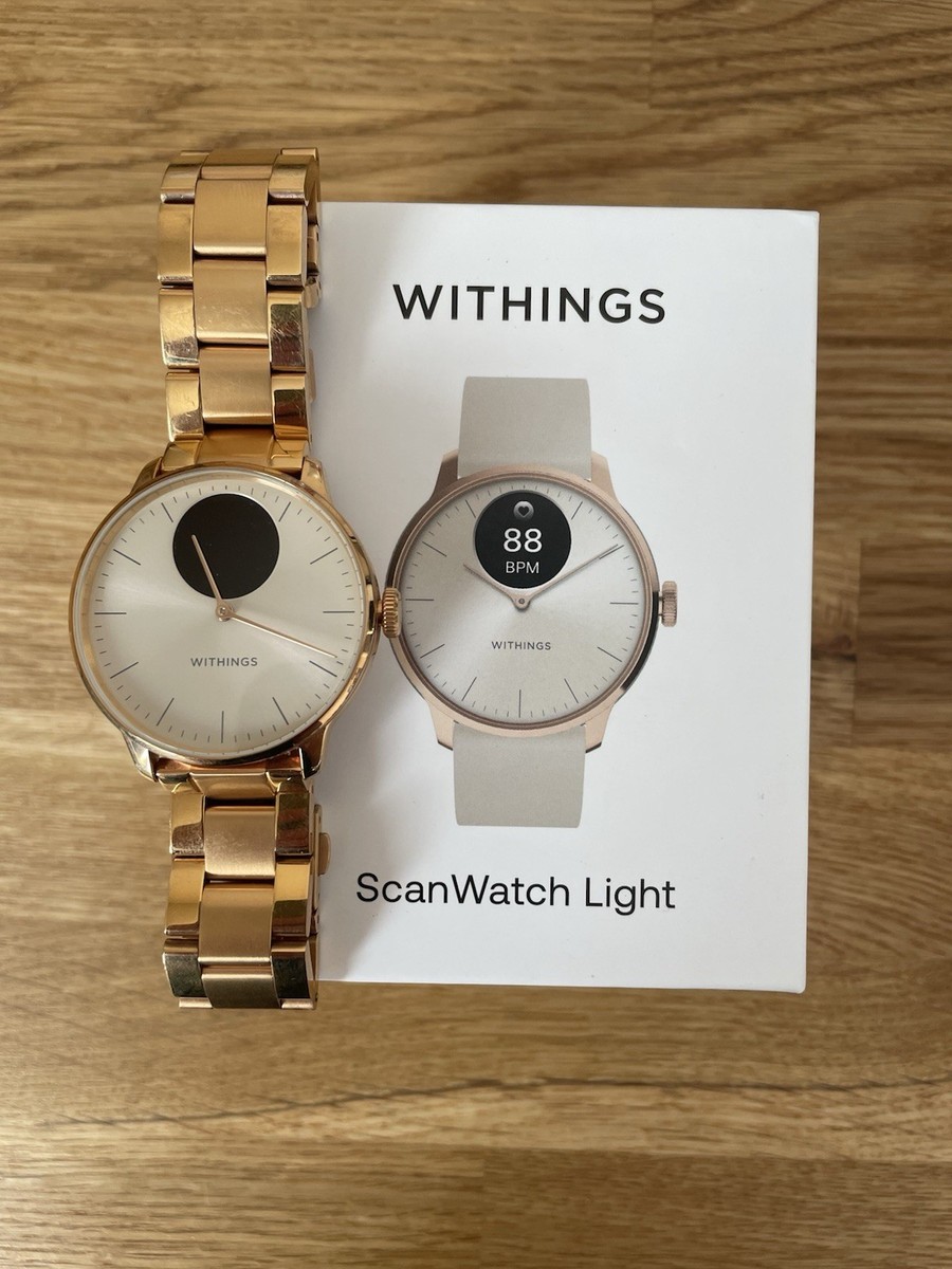 Withings ScanWatch Light Rose gold band UK