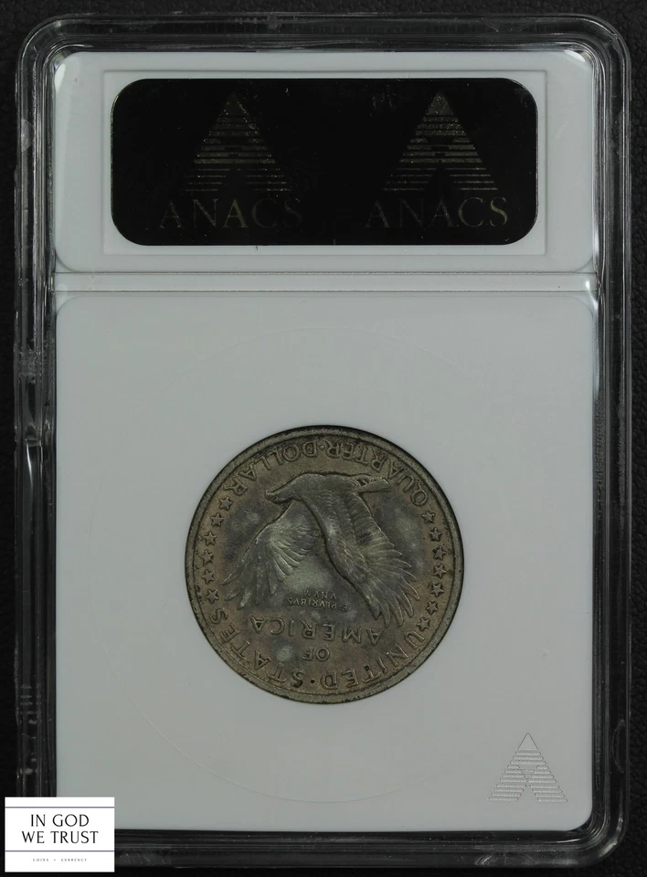 1917 Tipo 1 Standing Liberty Cuarto Antiguo Jabón Soporte ANACS AU 50 (Casi FH) Foto 2 de 4