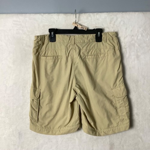 REI High Rise Long Cargo Shorts Girl Large 14/16 Tan 9" Inseam - Picture 2 of 8