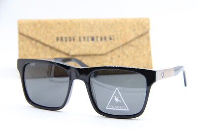 NEW PROOF RAINIER BLACK WOOD POLARIZED AUTHENTIC FRAMES SUNGLASSES 54-19