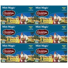 Herbal Tea, Mint Magic,Caffeine Free, 20 Tea Bags (Pack of 6)