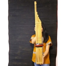 Khaen Bamboo Isan Laos Mouth Organ Musical Instrument Double Gold Tongue Am