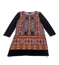 Rafaella Women’s Long Sleeve Patterned Multicolored Shirt, Size Medium Pre-Owned