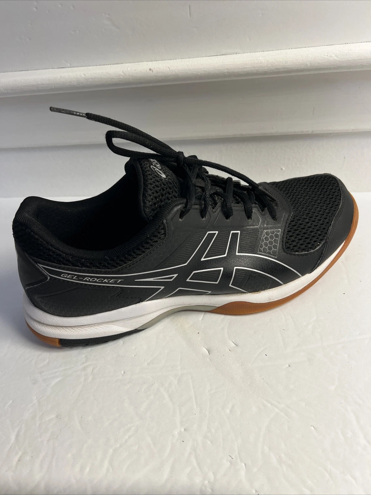 Scarpe sneakers Asics Gel Rocket nere B756Y pallavolo corsa donna taglia 10