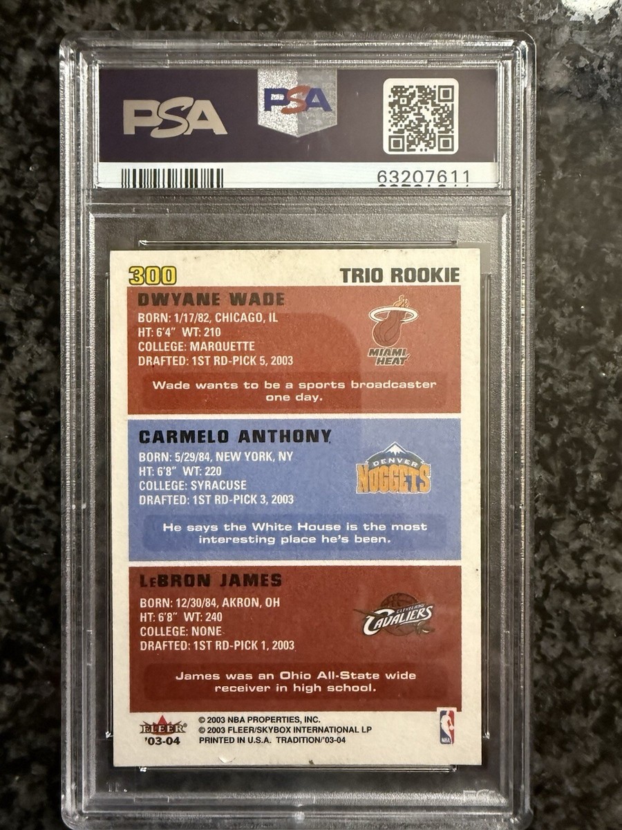 2003-04 Fleer Tradition - Trio Rookie LeBron James, Dwyane