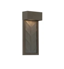 15" Tall LED Outdoor Wall Sconce, PHEL6101CHBRLED - by SH Park Harbor NEW