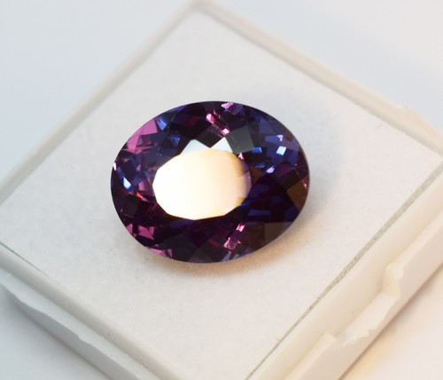 Rarest 12 Ct Alexandrite Loose Gemstone Color Change Oval Cut Natural Untreated - Picture 8 of 9