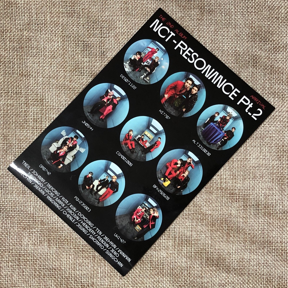 NCT 2020 肖像ステッカー ステッカーシール Departure 7枚 NCT 2020 GROUP [ Resonance Pt.2 ] Official Sticker, Arrival Ver