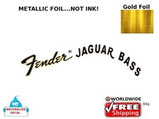 Fender Jaguar Basso Chitarra Decalcomania Foil Waterslide Testata Restauro Logo 64g