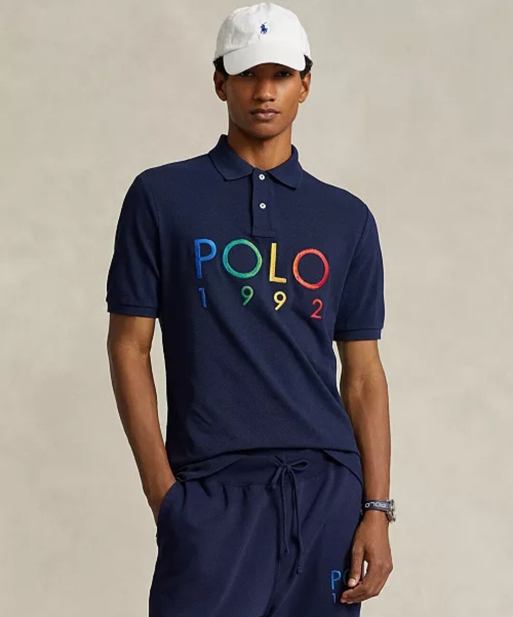 Polo Ralph Lauren Classic-Fit Polo 1992 Mesh Polo Shirt Mens LARGE 