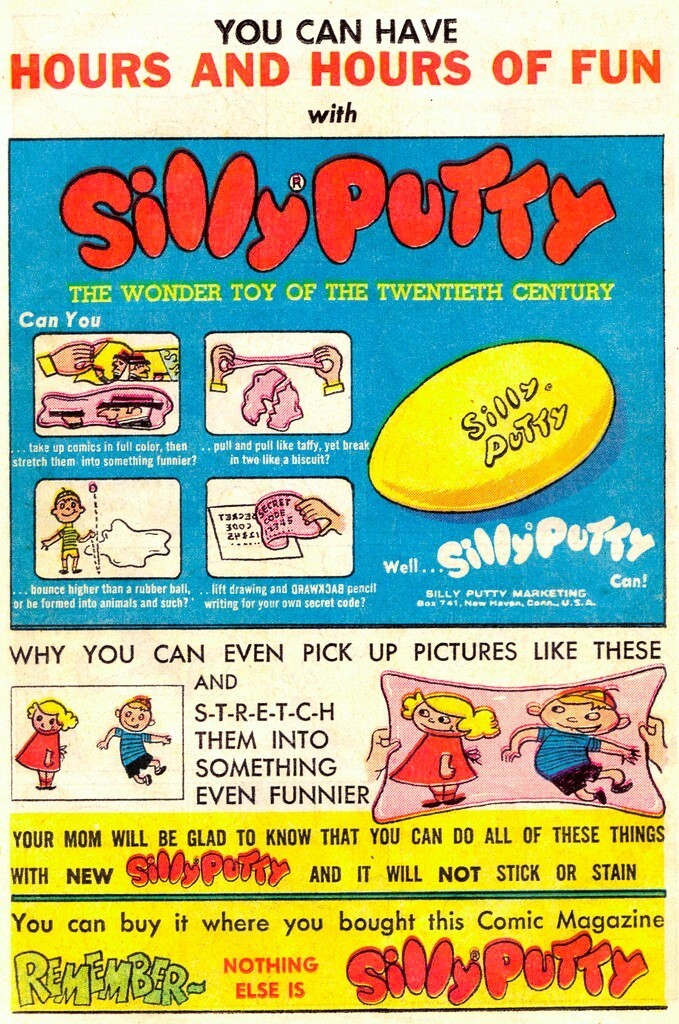 Vintage Toys Silly Putty Reproduction Poster Print Advertising 17x12