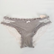 Victorias Secret Dream Angels Cheekini X-Small Taupe Lace Trim Vtg 2015 NWT