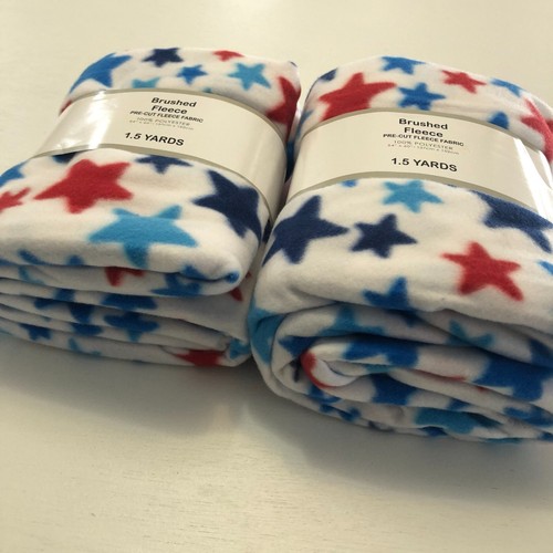 NUEVO Tela polar cepillada Americana Stars 1,5 yardas nuevo en paquete 54x60 (2 disponibles) - Imagen 4 de 9