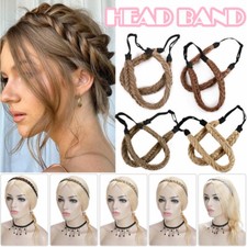 Real as Human Hair Band Elastic Plaited Chunky Braided Headband Hair Extension H
