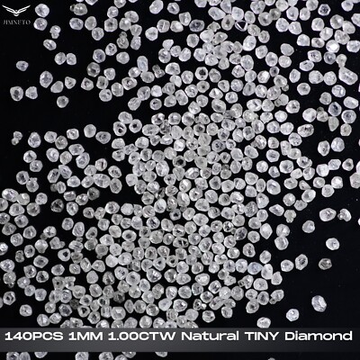 Natural Rough Raw Diamond 140 Pcs 1.00 Carat White Uncut Tiny Loose Diamond