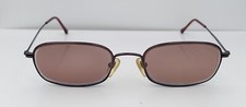 Vintage Byblos B647 Burgundy Rectangular Metal Sunglasses Italy FRAMES ONLY