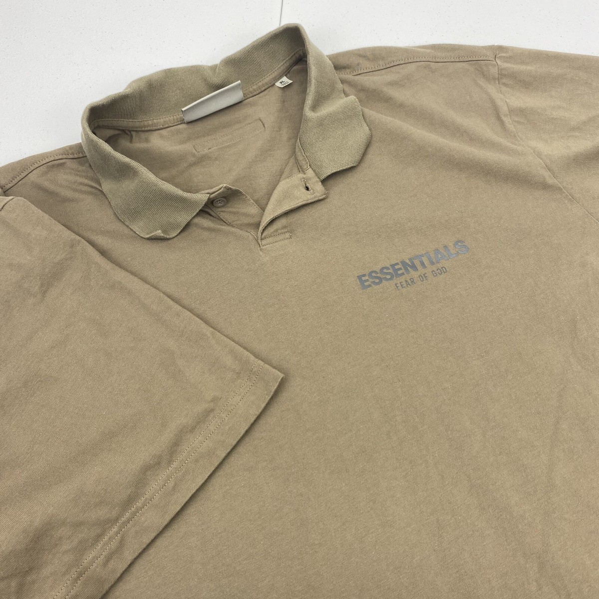 Fear of God Essentials Polo Shirt FOG Mens Size XL oversized Fear of God Essentials Polo Shirt FOG Mens Size XL oversized