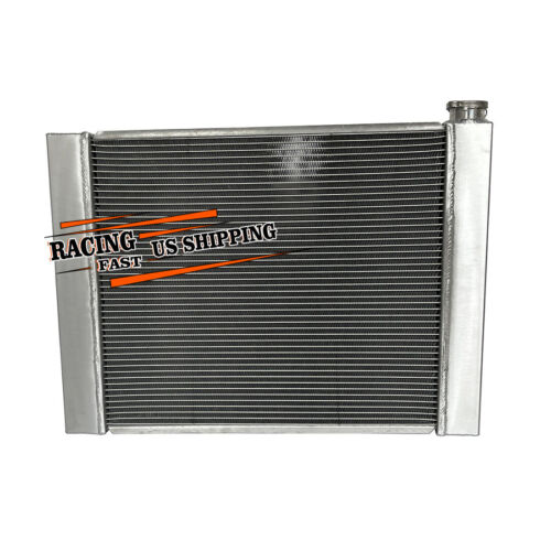 Universal 19 x 26 For Double Pass Chevy SBC 350 Crossflow Style Cooling Radiator - Picture 3 of 4