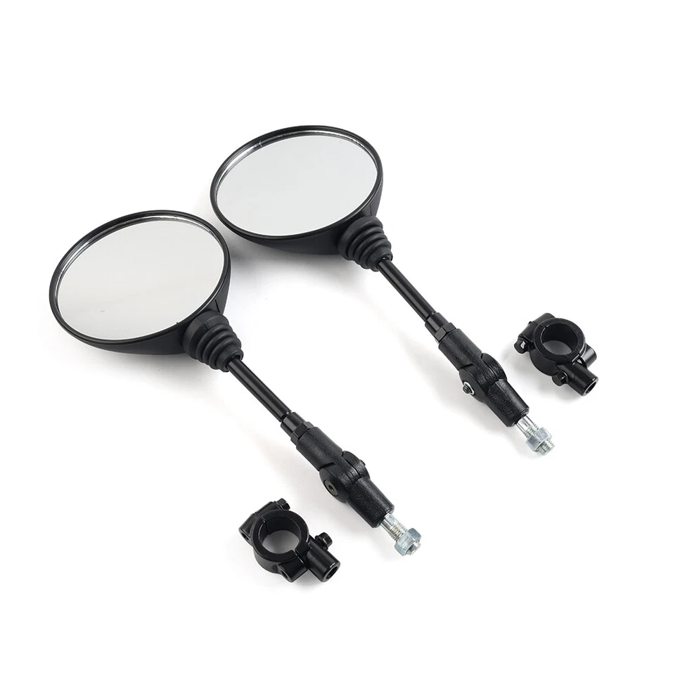 Rear View Side 10mm Antifall Folding Round Mirrors For Motor 7/8" Handlebar Foto 2 de 4
