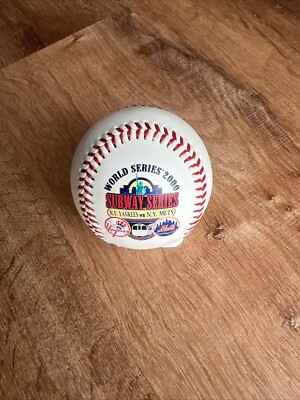 New York Yankees Mets Subway Series 2000 World Series Collectible Baseball Ball
