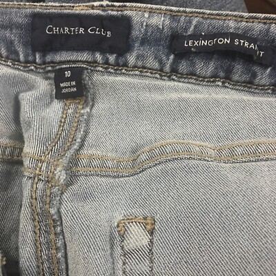 Jean Femme Charter Club Lexington - Taille 18 - Noir/vert - Super Stretch - Neuf Sans étiquettes