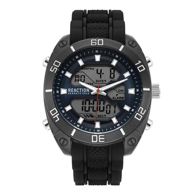 Kenneth Cole Reaction Men's Analog Digital Watch Silicone Strap