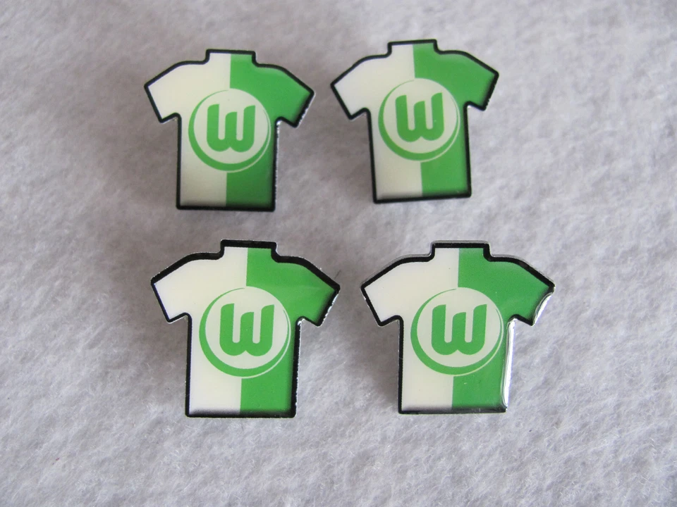 4 VfL Wolfsburg Trikot Pins - Fußball Pin Anstecker - OVP! - Bild 1 von 1